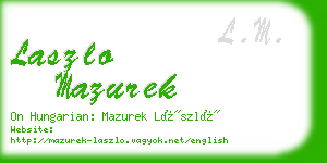 laszlo mazurek business card